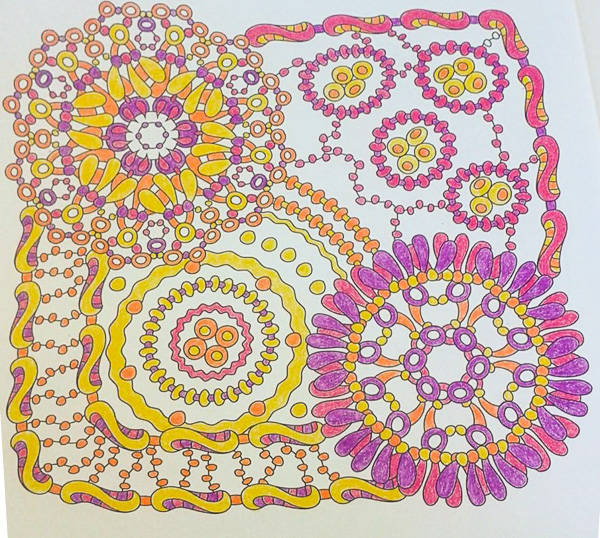 Colored by Charlene Magnus - from Wow (Angie's Extreme Coloring Books Volume 1)