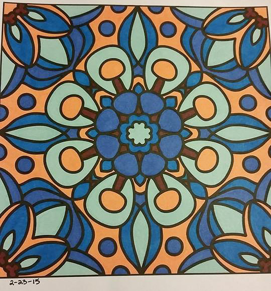 Colored by Cindy Schultz - from Flowers (For Crayons And Wide Tipped Markers)