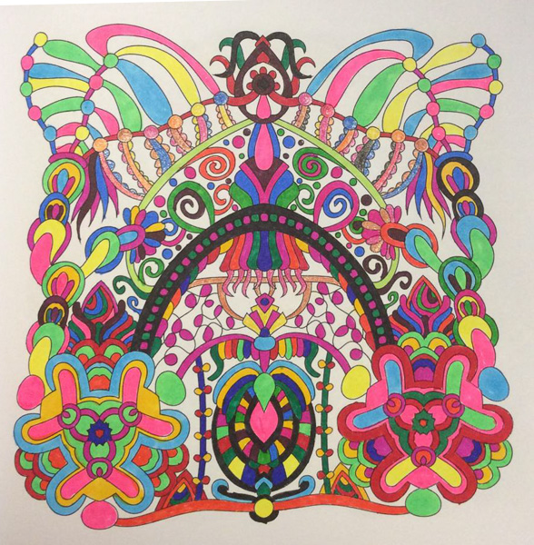 Colored by Cozette Morstein - from Wow (Angie's Extreme Coloring Books Volume 1)