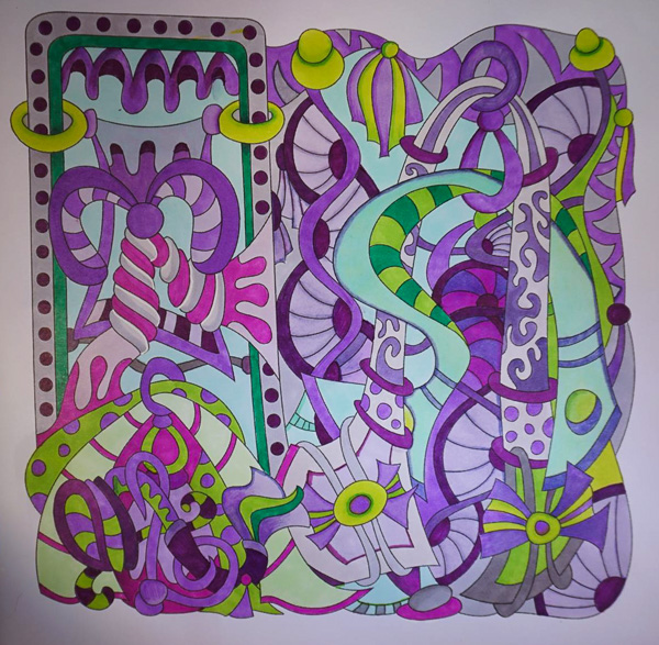 Colored by Deborah Powell - from Cool (Angie's Extreme Coloring Books Volume 2)