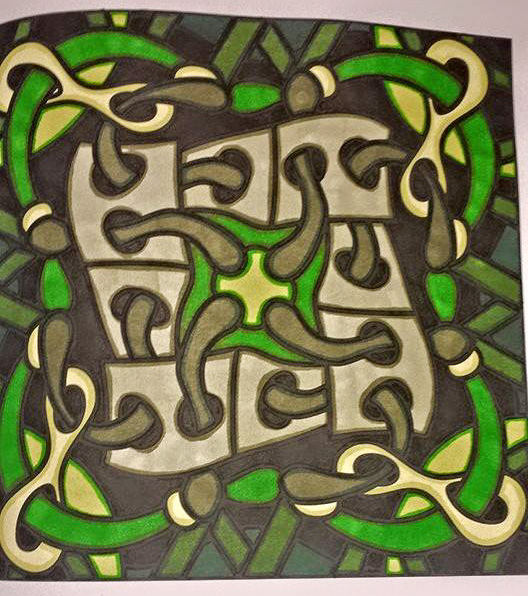 Colored by Elizabeth Graves - from Classy (For Crayons And Wide Tipped Markers)