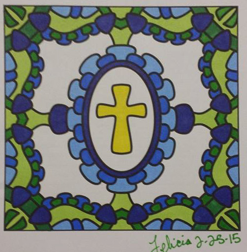 Colored by Felicia Brandon - from More Faith (For Crayons And Wide Tipped Markers)