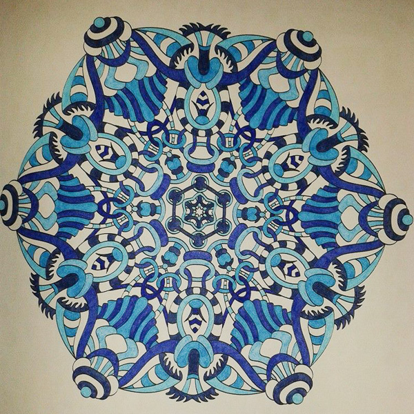 Colored by Gillian Yates - from Wow (Angie's Extreme Coloring Books Volume 1)