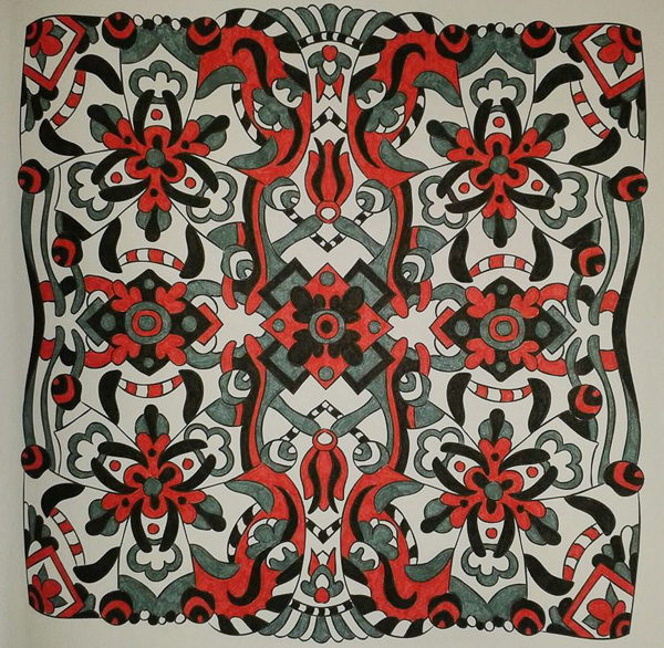 Colored by Gillian Yates - from Wow (Angie's Extreme Coloring Books Volume 1)