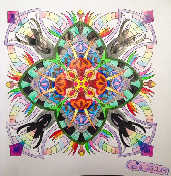 Colored by Goia Versteden - from Cool (Angie's Extreme Coloring Books Volume 2)