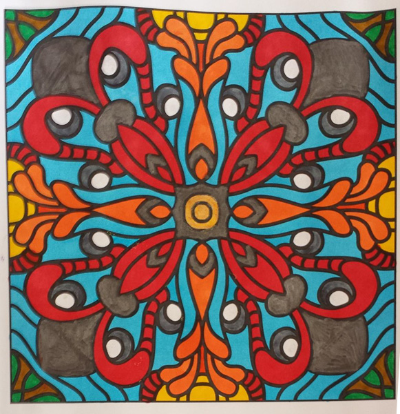Colored by Mary Hastings - from Quirky (For Crayons And Wide Tipped Markers)