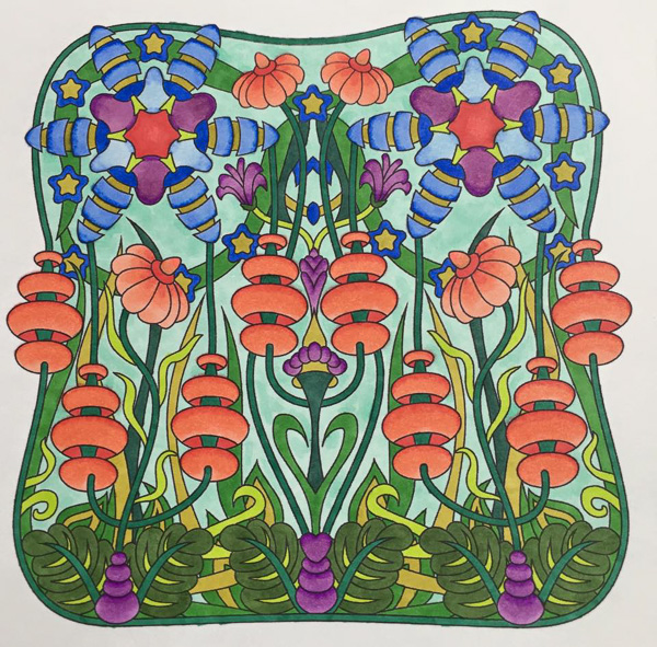 Colored by Melissa Evans - from Wow (Angie's Extreme Coloring Books Volume 1)