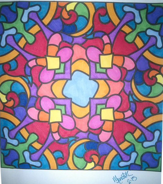 Colored by Mia Marie - from More Flowers (For Crayons And Wide Tipped Markers)