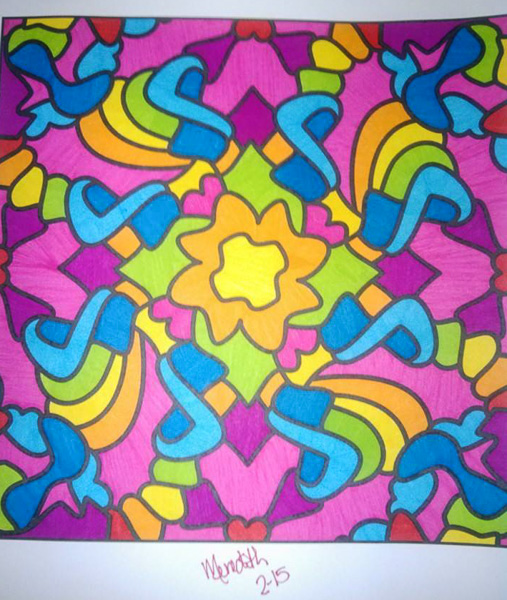 Colored by Mia Marie - from More Flowers (For Crayons And Wide Tipped Markers)