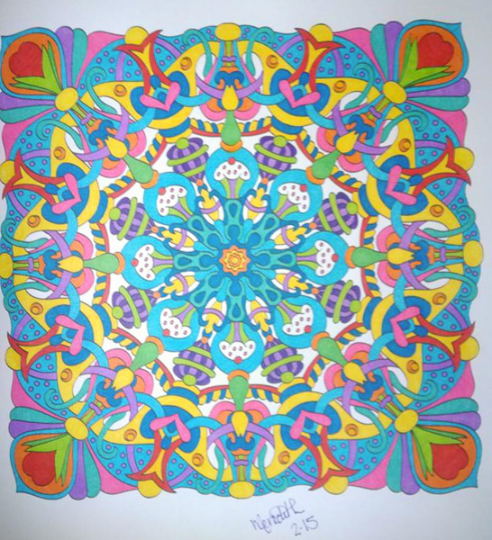 Colored by Mia Marie - from Wow (Angie's Extreme Coloring Books Volume 1)