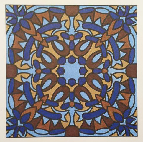 Colored by Michelle Buschur - from Bling (For Crayons And Wide Tipped Markers)