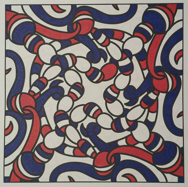 Colored by Michelle Buschur - from Bling (For Crayons And Wide Tipped Markers)