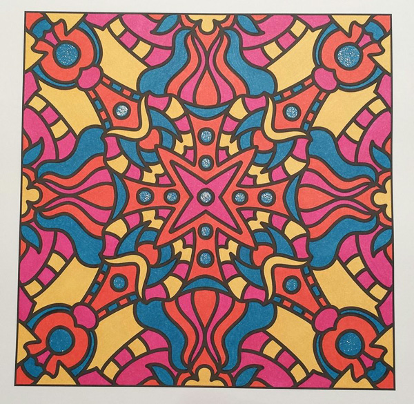 Colored by Michelle Buschur - from Doodles (For Crayons And Wide Tipped Markers)