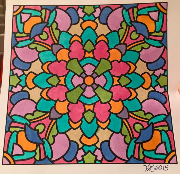 Colored by Nancy Posey - from More Doodles (For Crayons And Wide Tipped Markers)