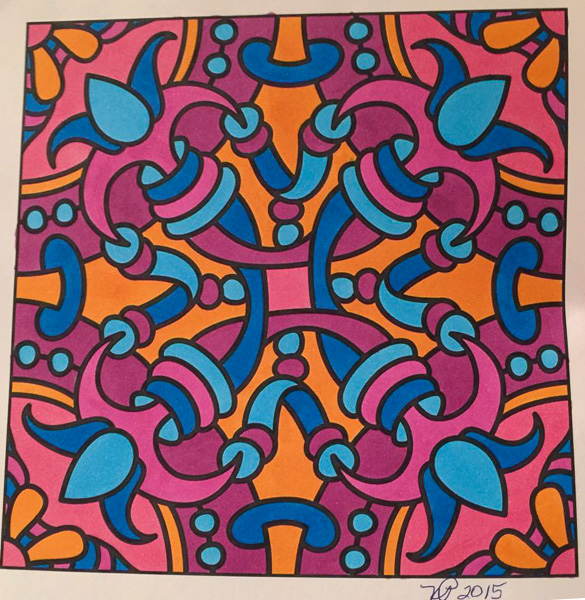 Colored by Nancy Posey - from Quirky (Angie's Patterns Volume 14)