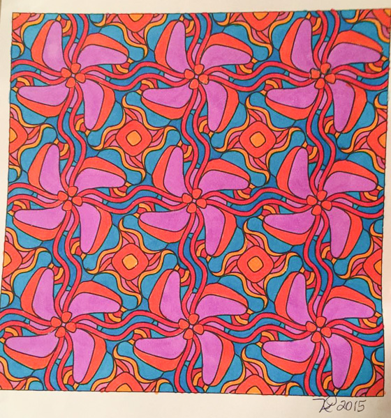 Colored by Nancy Posey - from Whimsy (Angie's Patterns Volume 2)