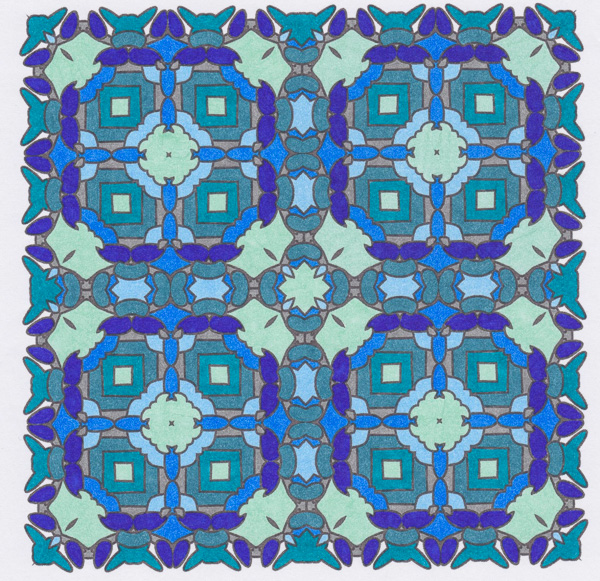 Colored by Ron Chernobrov - from Ink Doilies (Angie's Patterns Volume 1)