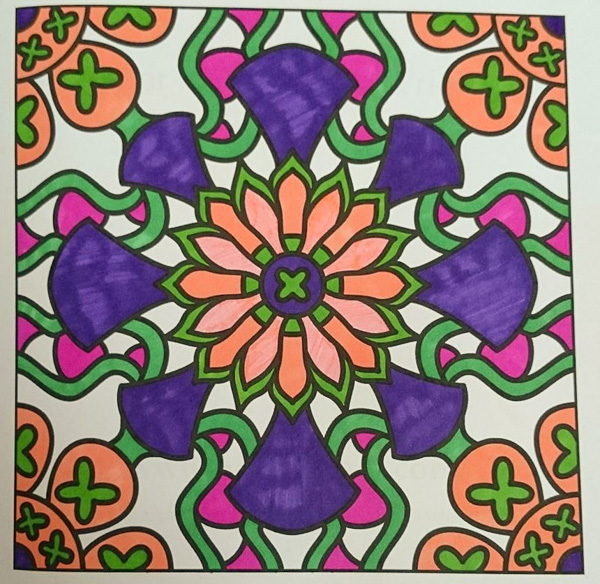 Colored by Sabrina Williams - from More Flowers (For Crayons And Wide Tipped Markers)
