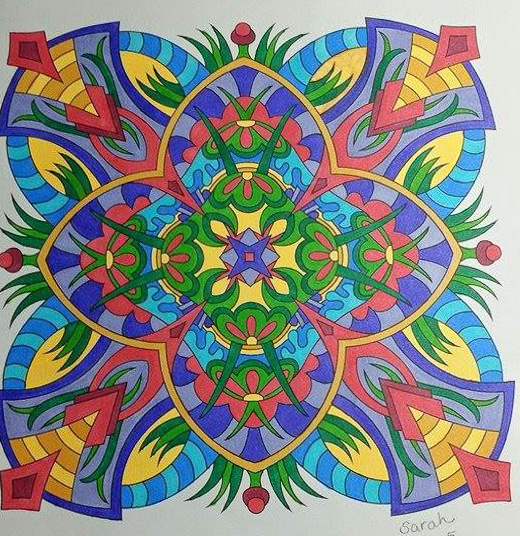 Colored by Sarah Elizabeth Adamek-Dean - from Cool (Angie's Extreme Coloring Books Volume 2)