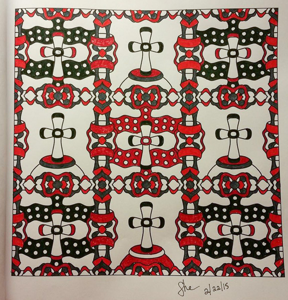 Colored by Shari Erickson - from Faith (Angie's Patterns Volume 6)