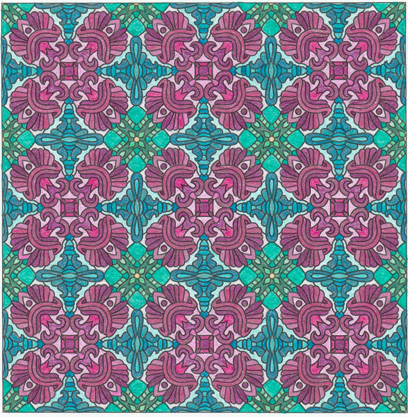 Colored by Sue Cooper - from Quirky (Angie's Patterns Volume 14)
