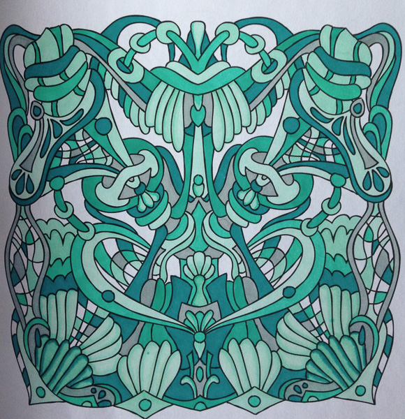 Colored by Alison Ferries - from Wow (Angie's Extreme Coloring Books Volume 1)