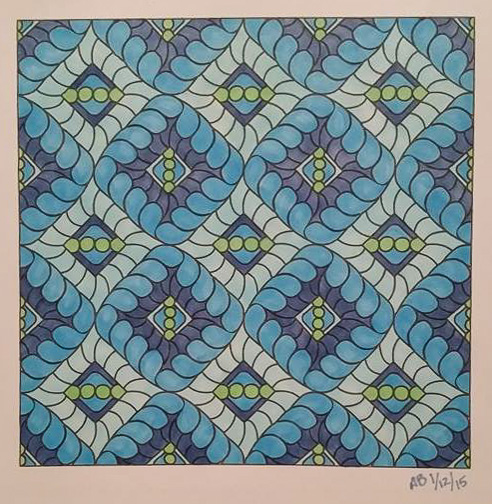Colored by Amber Bobbitt - from Whimsy (Angie's Patterns Volume 2)