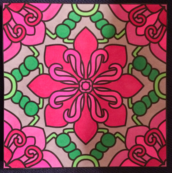 Colored by Carolyn Frame - from Flowers (For Crayons And Wide Tipped Markers)