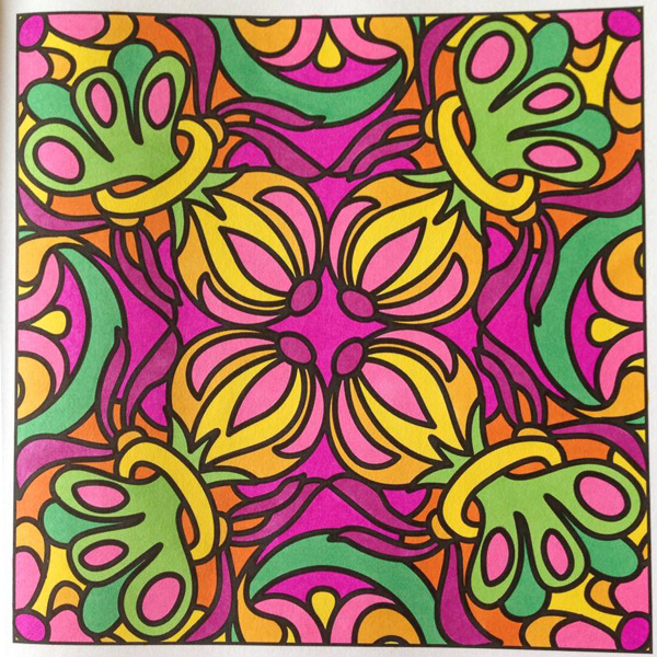 Colored by Danielle Lemos - from Quirky (For Crayons And Wide Tipped Markers)