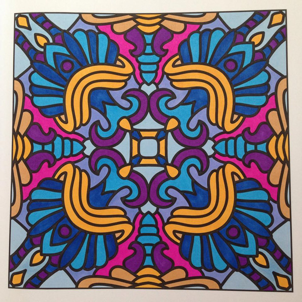 Colored by Danielle Lemos - from Quirky (For Crayons And Wide Tipped Markers)