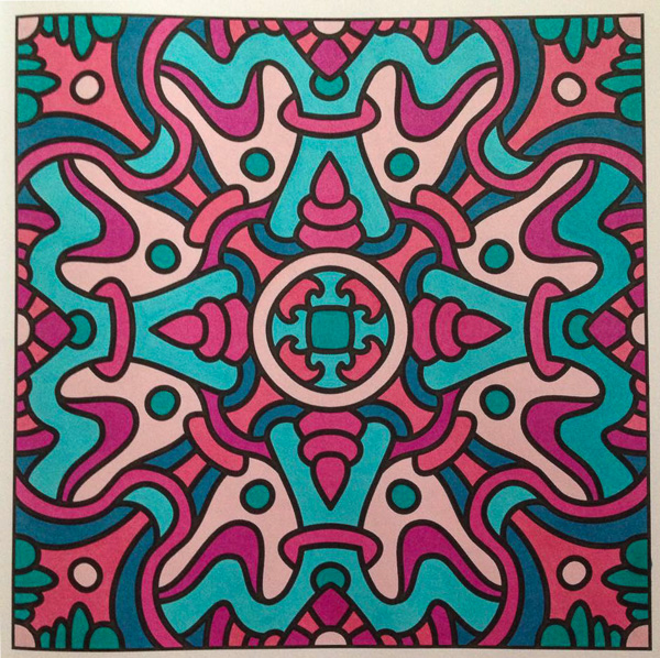 Colored by Danielle Lemos - from Quirky (For Crayons And Wide Tipped Markers)