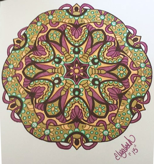Colored by Elizabeth Graves - from Cool (Angie's Extreme Coloring Books Volume 2)