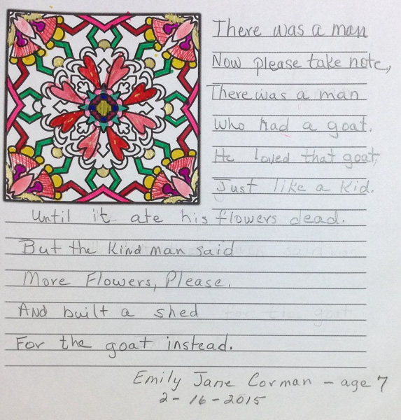 Colored by Emily Jane Corman - from More Flowers (A Coloring Journal)