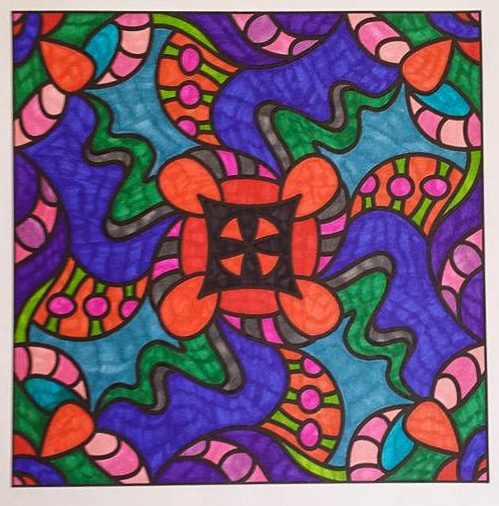 Colored by Felicia Brandon - from Pizzazz (For Crayons And Wide Tipped Markers)