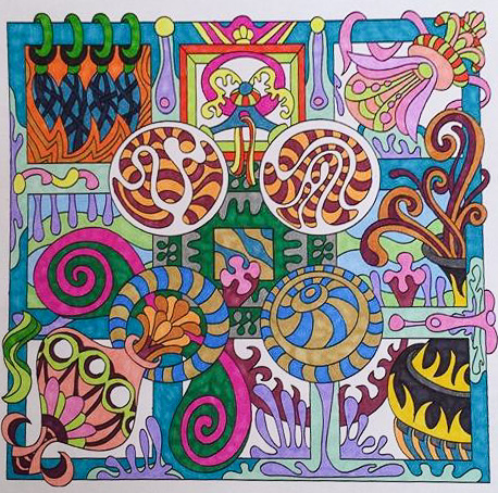 Colored by Felicia Brandon - from Wow (Angie's Extreme Coloring Books Volume 1)