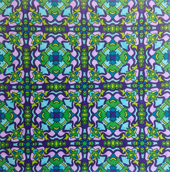 Colored by Karen Eramuson - from Doodles (For Crayons And Wide Tipped Markers)