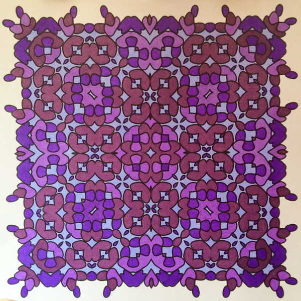 Colored by Kristina Groves - from Ink Doilies (Angie's Patterns Volume 1)