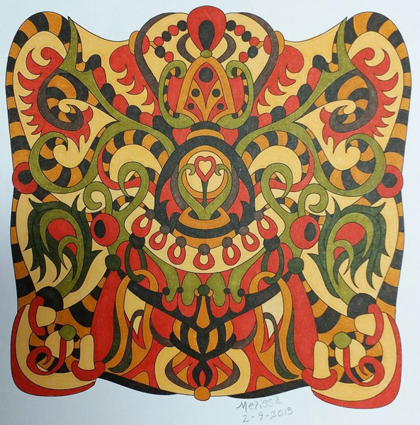 Colored by Melissa Adamek-Dean - from Cool (Angie's Extreme Coloring Books Volume 2)