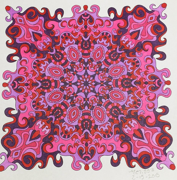 Colored by Melissa Adamek-Dean - from Cool (Angie's Extreme Coloring Books Volume 2)