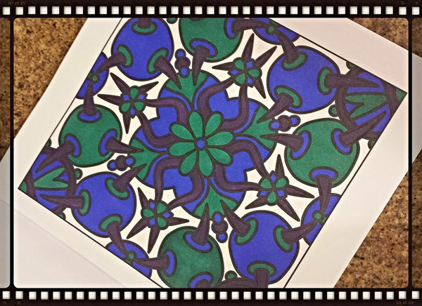 Colored by Michelle Buschur - from Bling (For Crayons And Wide Tipped Markers)
