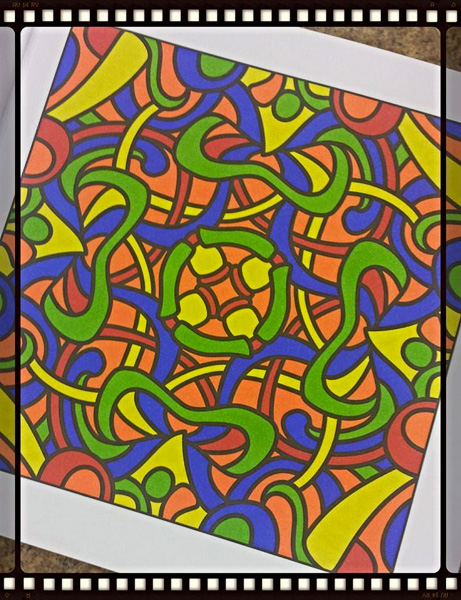 Colored by Michelle Buschur - from Bling (For Crayons And Wide Tipped Markers)
