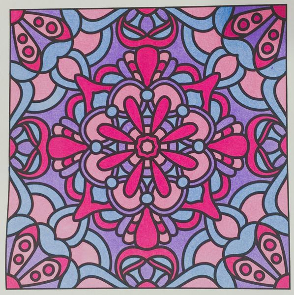 Colored by Michelle Buschur - from Flowers (For Crayons And Wide Tipped Markers)