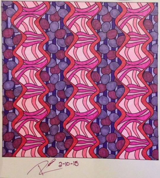 Colored by Renee Maas - from Whimsy (Angie's Patterns Volume 2)