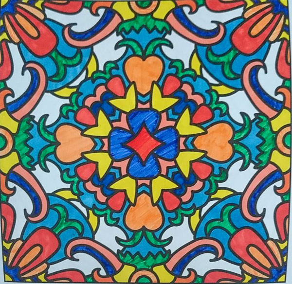 Colored by Sabrina Williams - from More Flowers (For Crayons And Wide Tipped Markers)