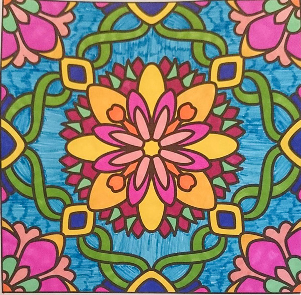 Colored by Sabrina Williams - from More Flowers (For Crayons And Wide Tipped Markers)
