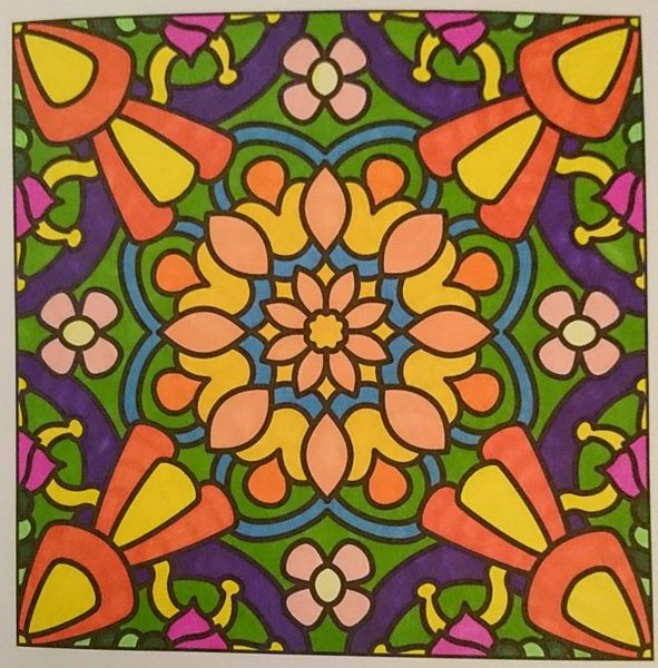 Colored by Sabrina Williams - from More Flowers (For Crayons And Wide Tipped Markers)