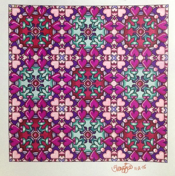 Colored by Shazzie Morgan - from Pizzazz (For Crayons And Wide Tipped Markers)