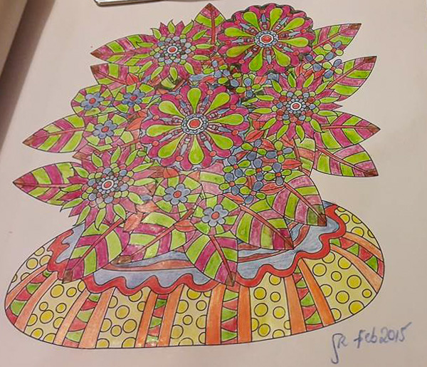 Colored by Simon Redhead - from Wow (Angie's Extreme Coloring Books Volume 1)