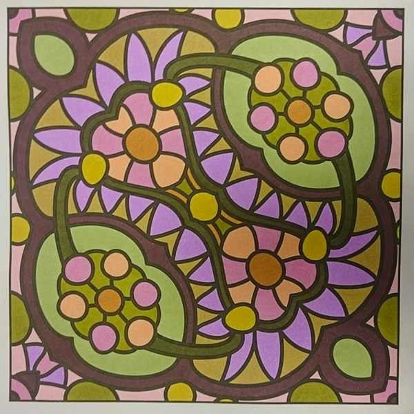 Colored by Vicky Borrow - from Peppy (For Crayons And Wide Tipped Markers)