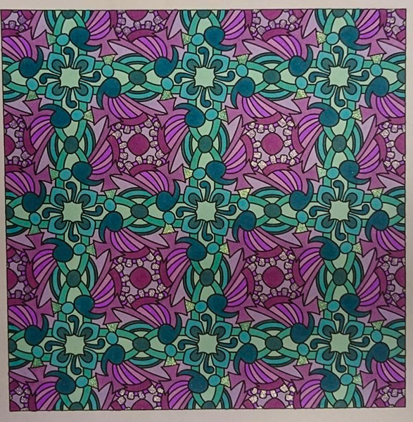 Colored by Vicky Borrow - from Pizzazz (Angie's Patterns Volume 9)